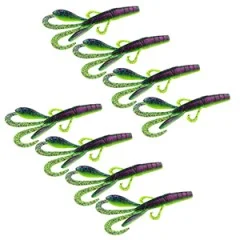 Zite Fishing Inzite Braw Set 48 Gummikrebse in 6 Farben 10,5 cm Creature Bait Krebsimitat Gummiköder Barsch & Zander - 6 abgestimmte Farben