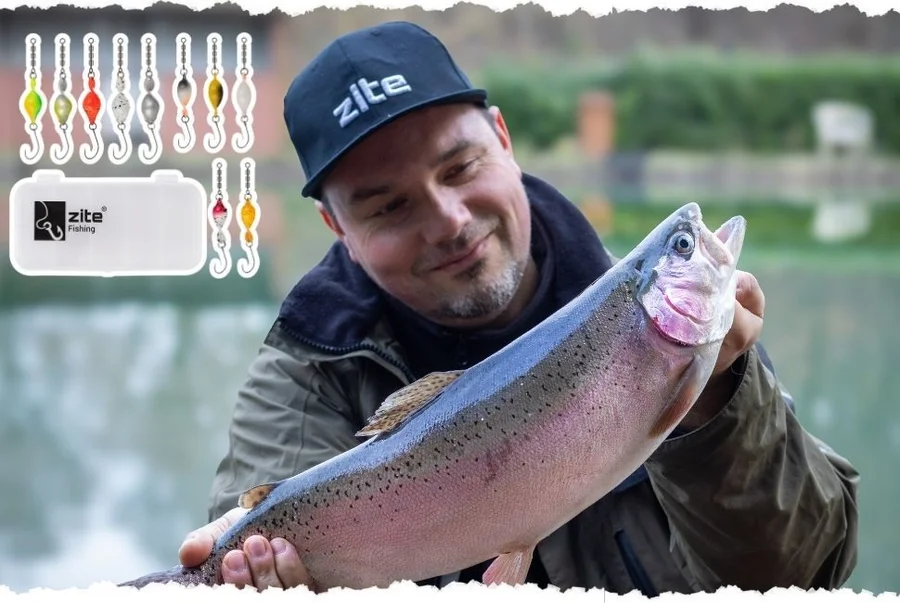 Zite Fishing Spiral Strike Shooter Spoon Set - 10 Stück Forellen-Spoons mit Ownerhaken in Köderbox - Unsere Spiral Shooter Spoons im Outdoor-Einsatz