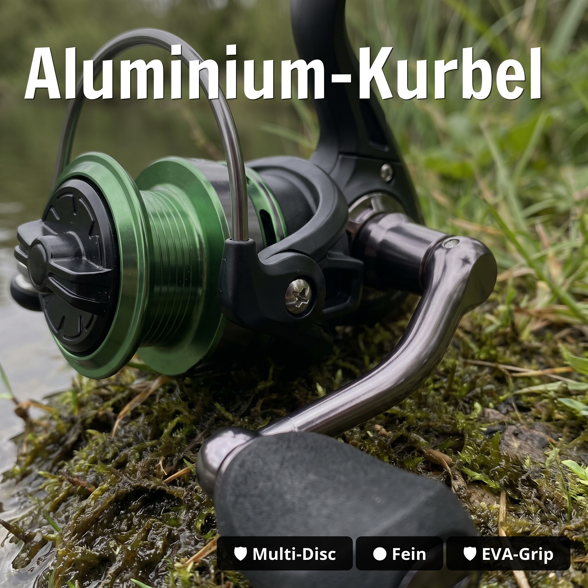 Zite Fishing Trout Reel 2000 Forellenrolle 3+1 Kugellager 2 Aluminiumspulen Angelrolle für Forellenangeln - Aluminium-Kurbel