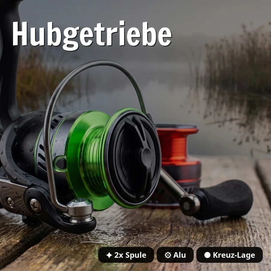 Zite Fishing Trout Reel 3000 Forellenrolle 3+1 Kugellager 2 Aluminiumspulen Angelrolle für Forellenangeln - Hubgetriebe