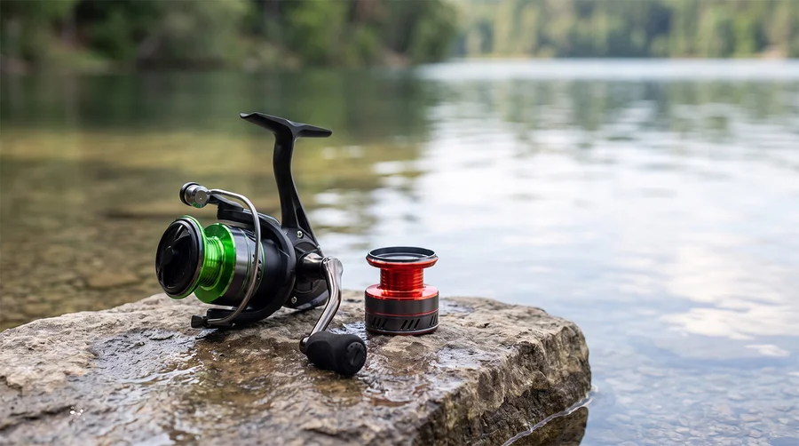 Zite Fishing Trout Reel 3000 Forellenrolle 3+1 Kugellager 2 Aluminiumspulen Angelrolle für Forellenangeln - Von See bis Fluss einsetzbar