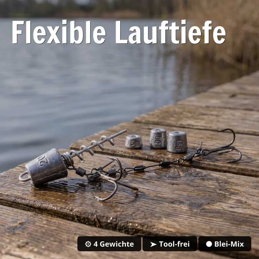 Zite Fishing Variables Hechtsystem S 9cm Natur 5-20g - ideal für Gummiköder 15-20 cm - Flexible Lauftiefe