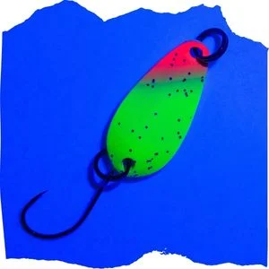 The Troutforce Spoon ZAP! 1,7 g – Glitza Starflare – UV-aktiver UL Spoon für Forellen Zite Fishing - UV-Aktivität