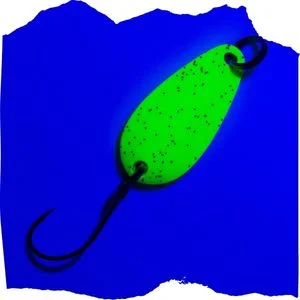 The Troutforce Spoon ZAP! 1,7 g – Neon Genius – UV-aktiver UL Spoon Zite Fishing - UV-Aktivität