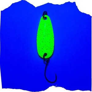 The Troutforce Spoon BAMF! 2,3 g – Neon Genius – UV-aktiver Forellenspoon Zite Fishing - UV-Aktivität