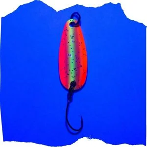 The Troutforce Spoon BAMF! 2,3 g 3,0 cm – Flossefix – UV-aktiver Forellenköder Zite Fishing - UV-Aktivität