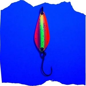 The Troutforce Spoon KAPOW! 2,8 g – Flossefix – UV-aktiver Spoon für Forellenangeln Zite Fishing - UV-Aktivität