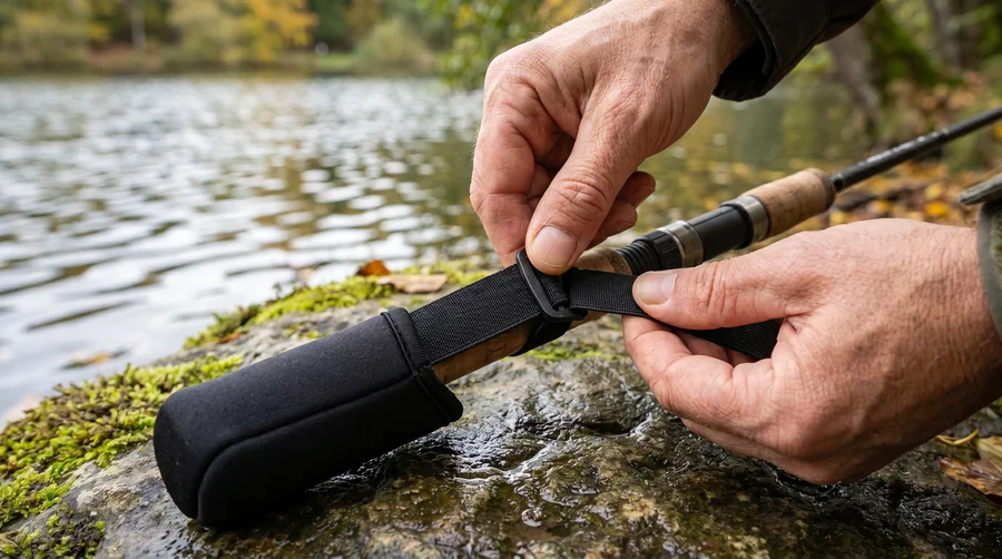 Rutenschutz Set verstellbar – 3x 2er-Pack für 6 Ruten | Neopren 80–220 cm Zite Fishing  - Detaillierte Übersicht