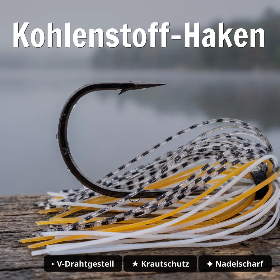 Inzite Rotator Spinnerbaits 10g – Haken 3/0 – Banana Peel – mit Doppelspinnerblatt & Fransen - Kohlenstoff-Haken