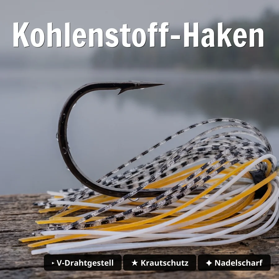 Inzite Rotator Spinnerbaits 16g – Haken 3/0 – Banana Peel – mit Doppelspinnerblatt & Fransen - Kohlenstoff-Haken