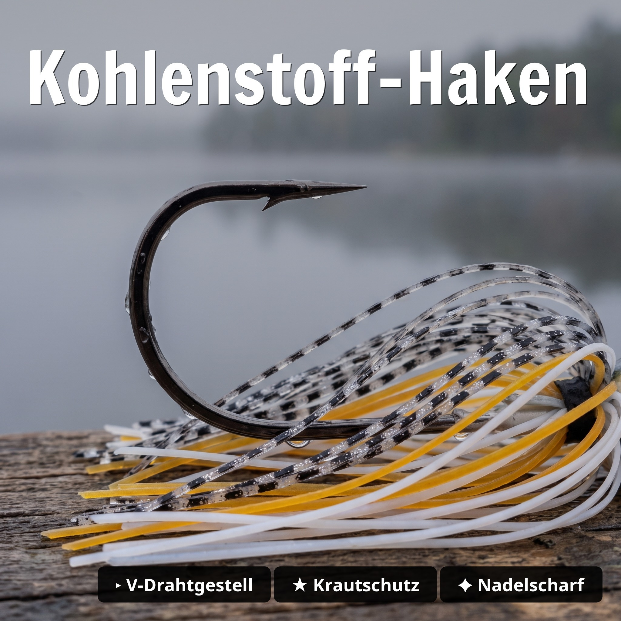 Inzite Rotator Spinnerbaits 16g – Haken 5/0 – Banana Peel – mit Doppelspinnerblatt & Fransen - Kohlenstoff-Haken