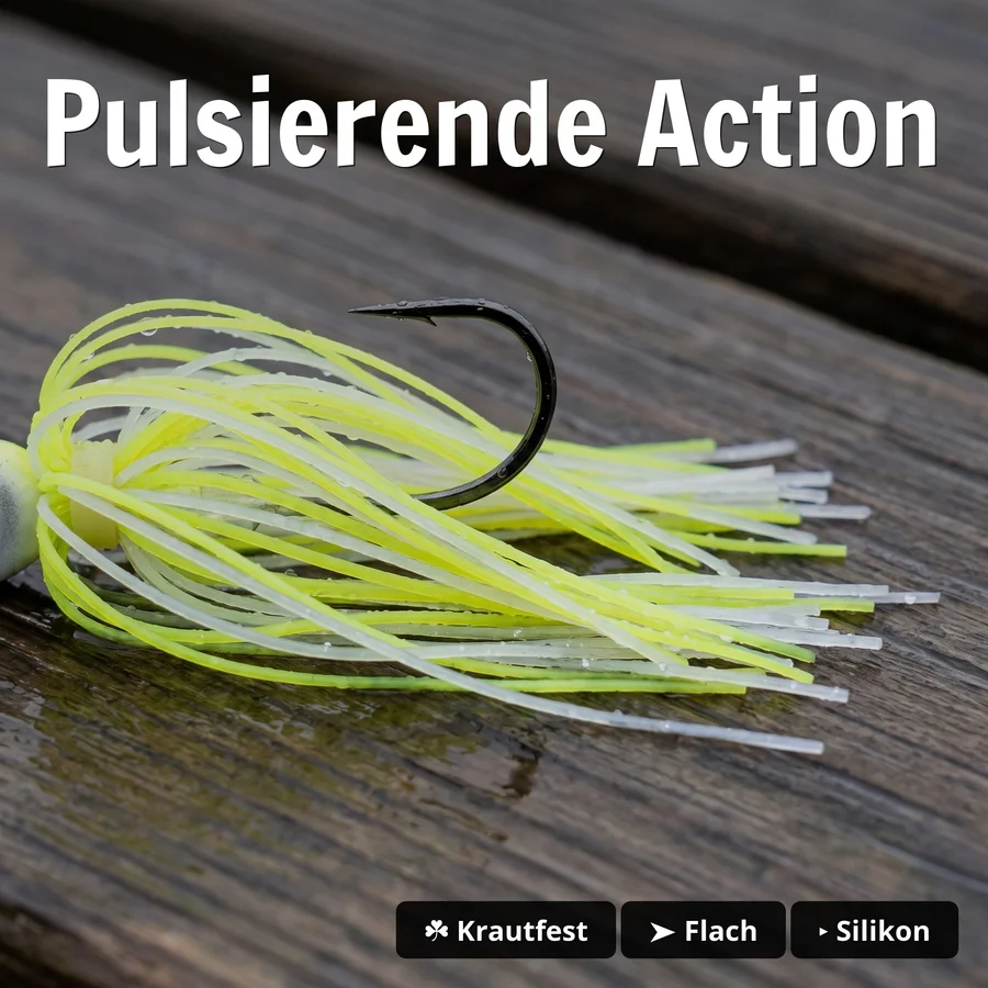 Inzite Blader Bladed Jig 10 g – Haken 3/0 – Lemon Drop – Starke Vibration & Trailerfähig - Pulsierende Action