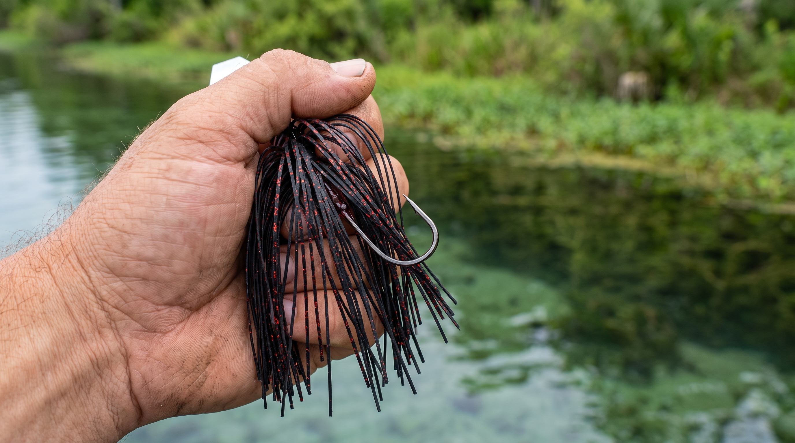 Inzite Blader Bladed Jig 10 g – Haken 3/0 – Dark Cherry – Starke Vibration & Trailerfähig - Wo andere versagen