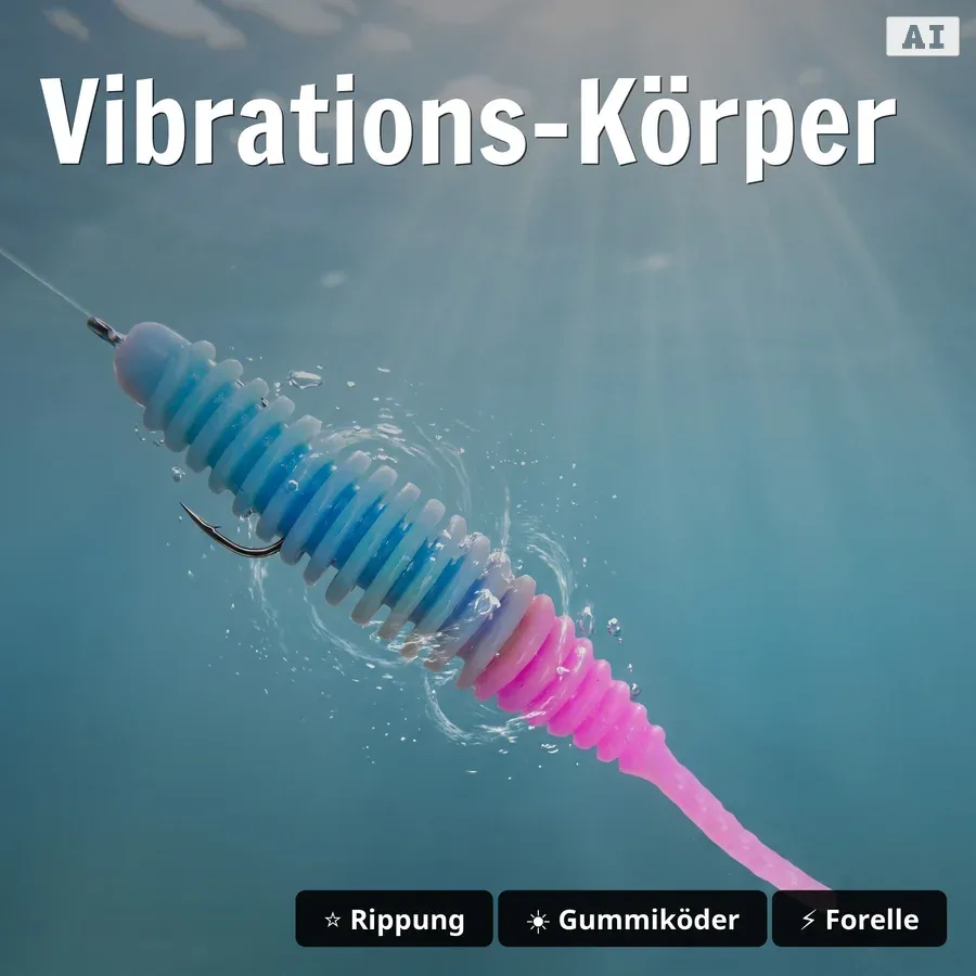 Wiggle Worm Forellenwurm Transparent Silber Glitter mit Knoblaucharoma, 5,5 cm, 10 Stück Gummiköder - Vibrations-Körper