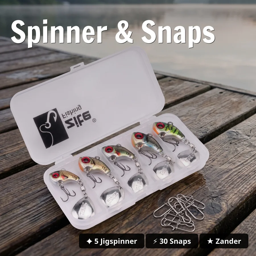 Zite Fishing Inzite Base Stick Starter-Set Zander Spinning Reel Base 3000 bespult, Jigspinner Natur & mehr - Spinner & Snaps