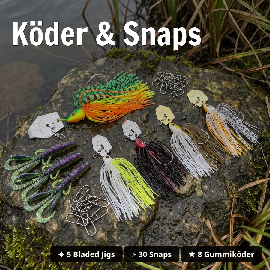 Zite Fishing Inzite Base Stick Starter-Set Hecht Spinning Reel Base 4000 bespult, Bladed Jigs & mehr - Köder & Snaps