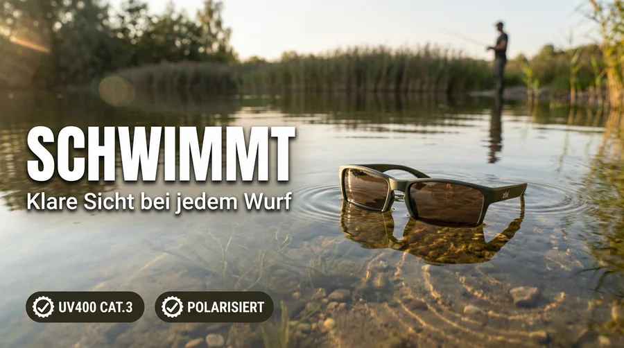 Zite Fishing Polarisationsbrille Culo – Braun mit UV400-Schutz, schwimmfähig & Hardcase - Klare Sicht, schwimmendes Gestell