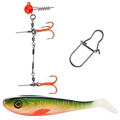 Inzite Base Stick Hecht Set - 255 Angelrute & Spinning Base Reel 4000 bespult, Snaps, Jighaken uvm.  - Direkt Startklar mit passendem Zubehör