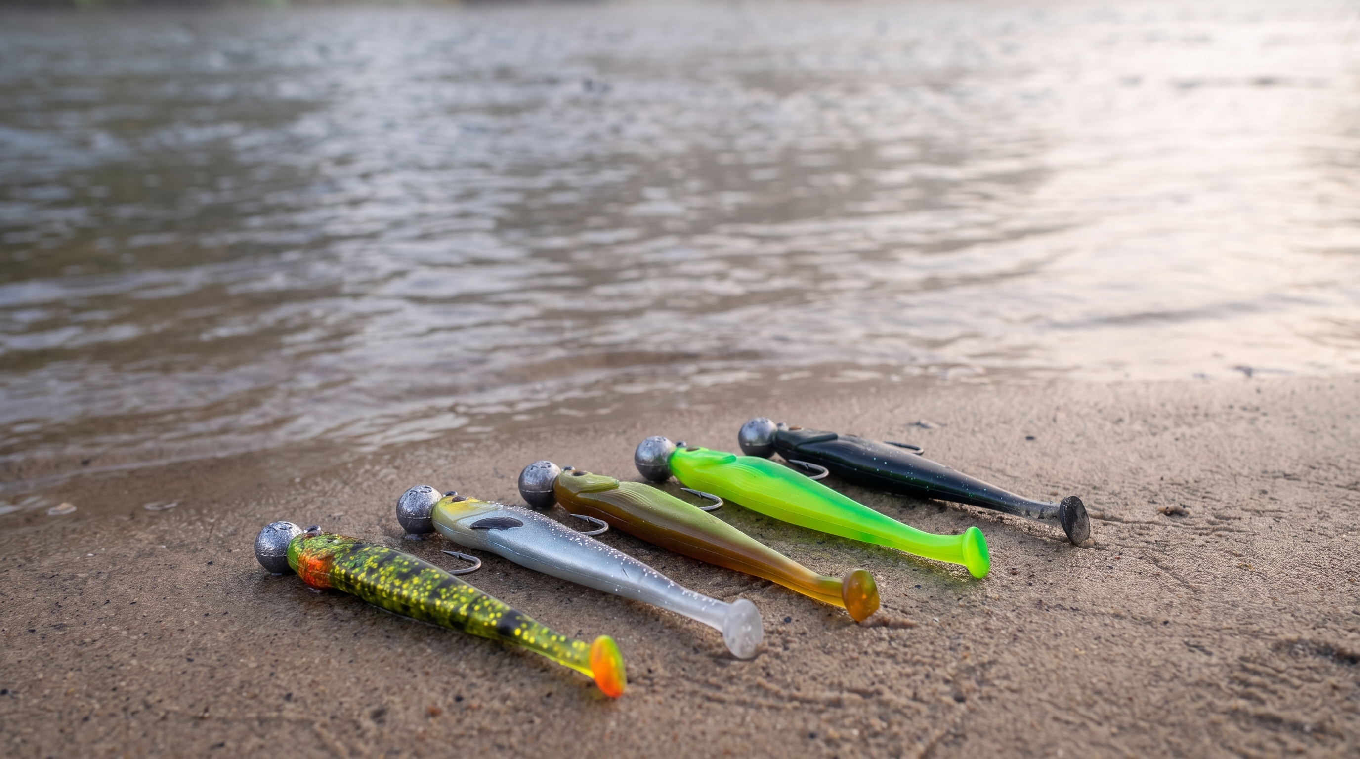 Zite Fishing Inzite Shad Set – 5 fertig montierte Gummifische 12cm mit Mustad Jighaken 5/0, für Zander & Barsch, UV-Farb - Barsch & Zander – jetzt