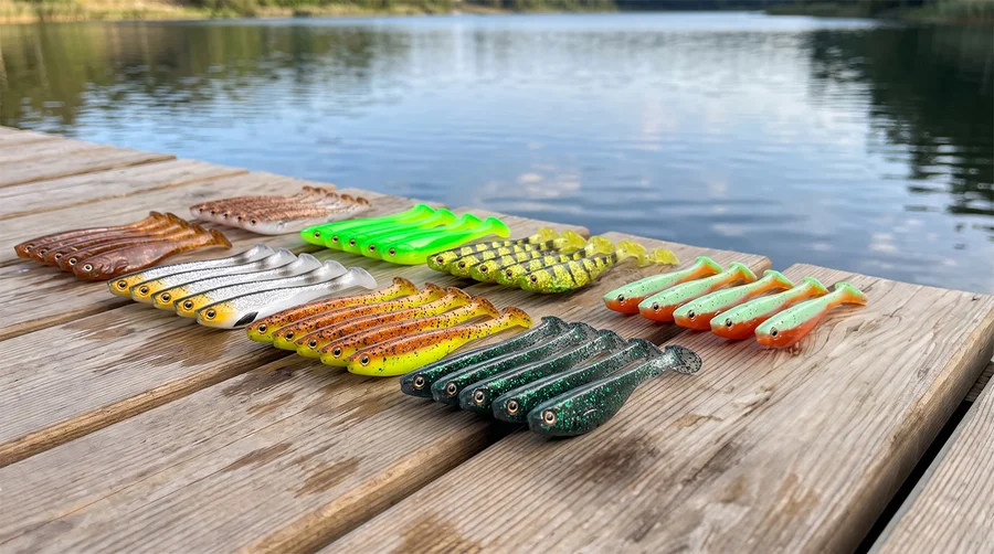 Zite Fishing Inzite Pershad Box - 40 Gummiköder mit Jigköpfen & Snaps für Barsch & Zander - Detaillierte Übersicht
