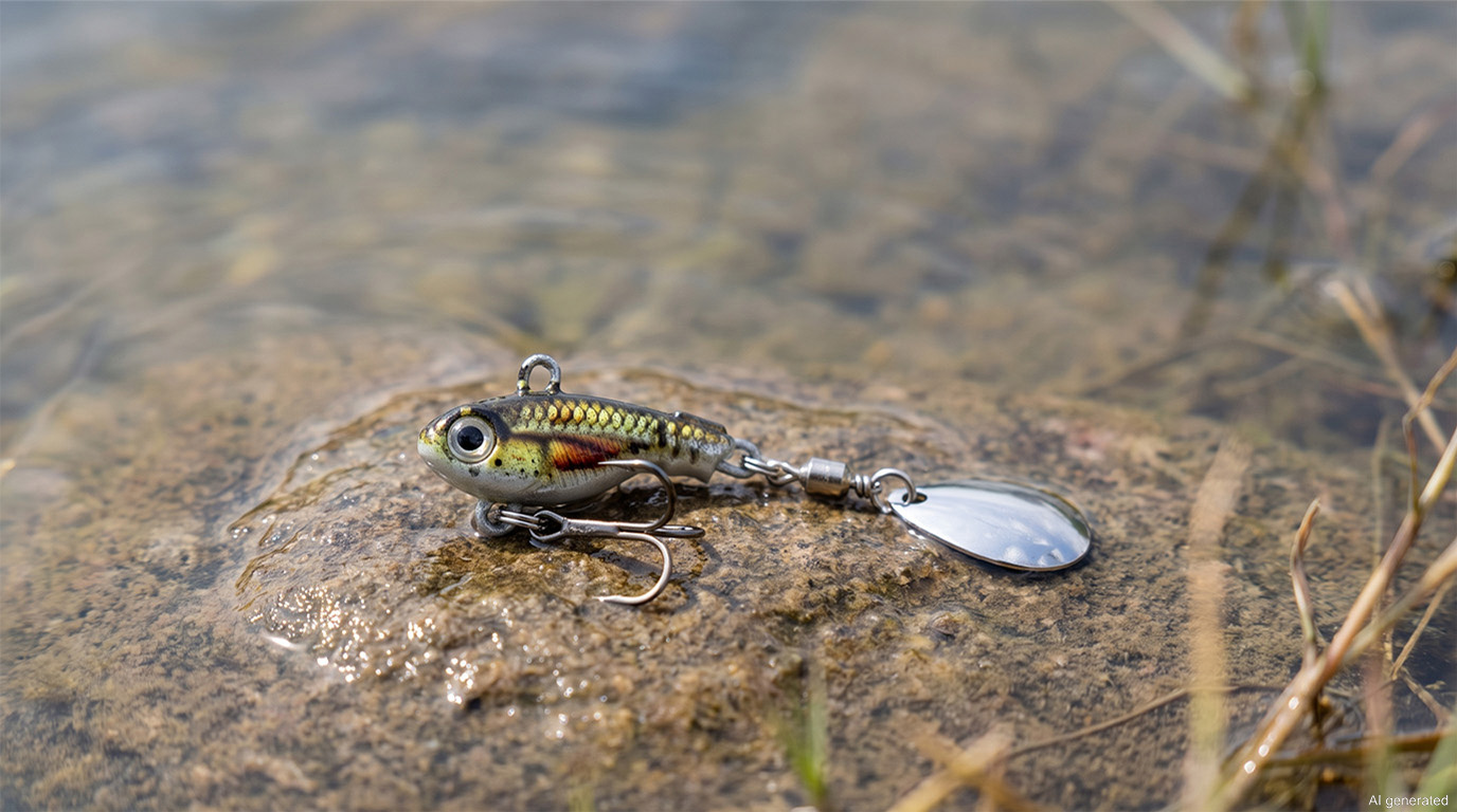 Zite Fishing Jigspinner Set Natur S 5g - 5 Spin Jigs im 3D-Beutefisch-Design für Barsch, Hecht & Zander - Für Flachwasser gemacht