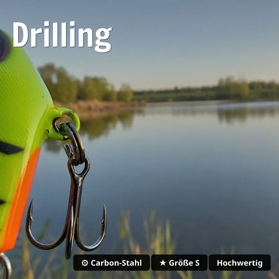 Zite Fishing Jigspinner Set Neon S 15g – 5 Farben Barsch & Zander Köder UV-aktiv - Drilling