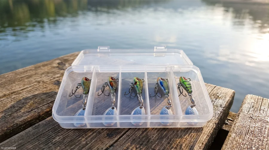 Zite Fishing Jigspinner Set Natur M 15g - 5 Spin Jigs im 3D-Beutefisch-Design für Barsch, Hecht & Zander - Für Zander, Barsch und Hecht