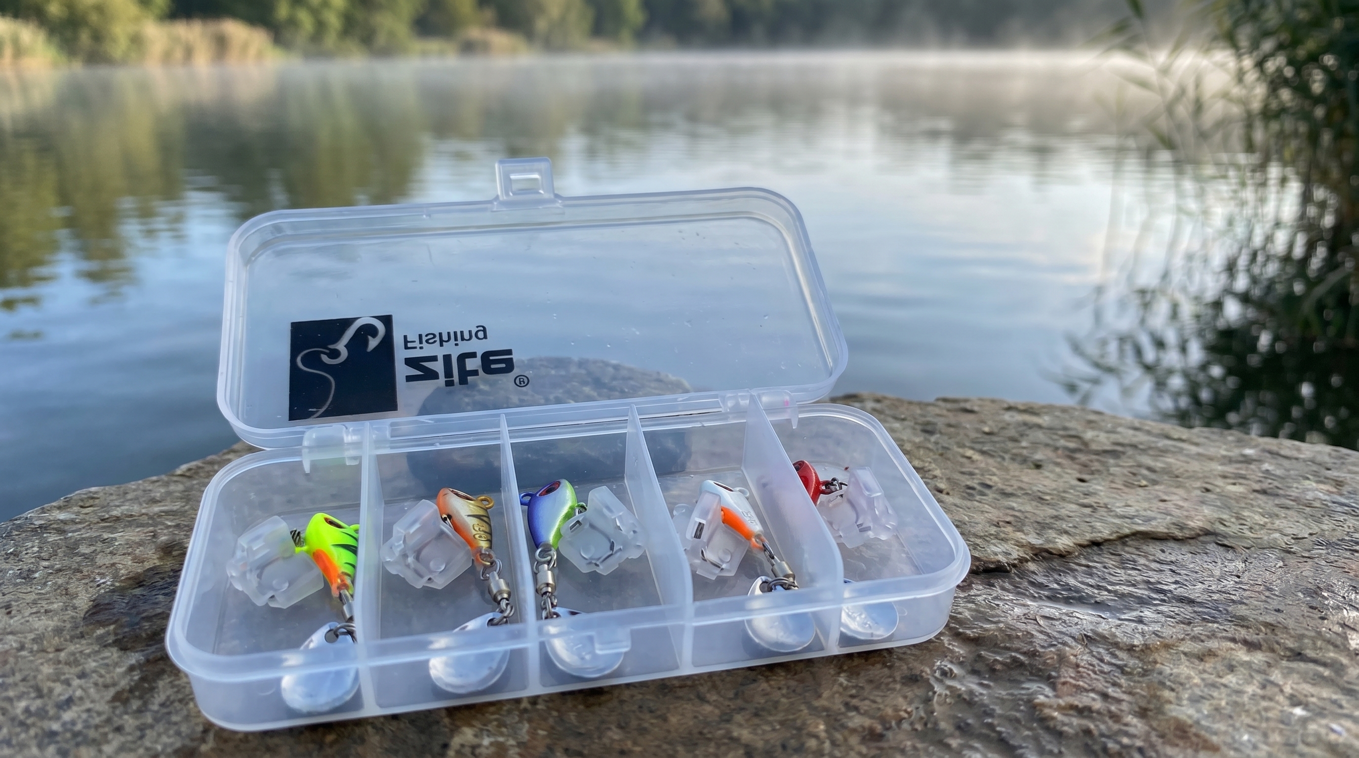 Zite Fishing Jigspinner Set Neon M 5g – 5 Spin-Jigs im Ultralight-Set mit Tackle-Box - Flexibel einsetzbar