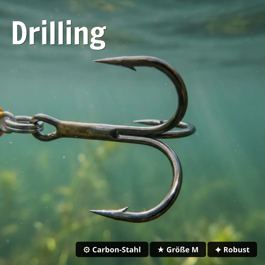 Zite Fishing Jigspinner Set Neon M 10g – 5 Spin-Jigs für Barsch, Zander, Hecht & Forelle - Drilling