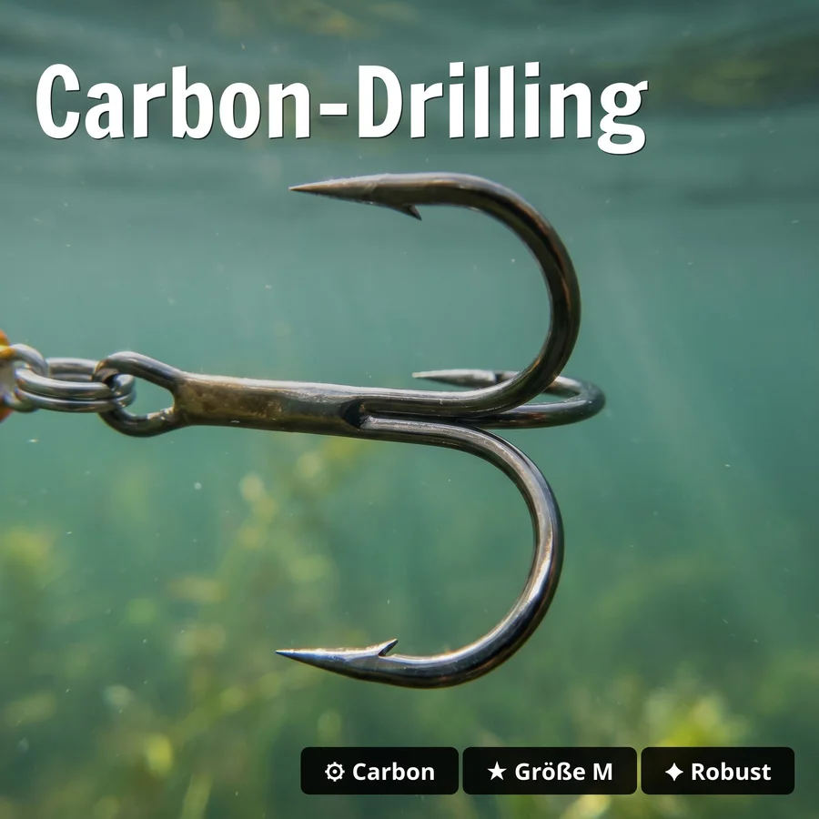 Zite Fishing Jigspinner Set Neon M 15g – 5 Köder im Set mit Köderbox - Carbon-Drilling