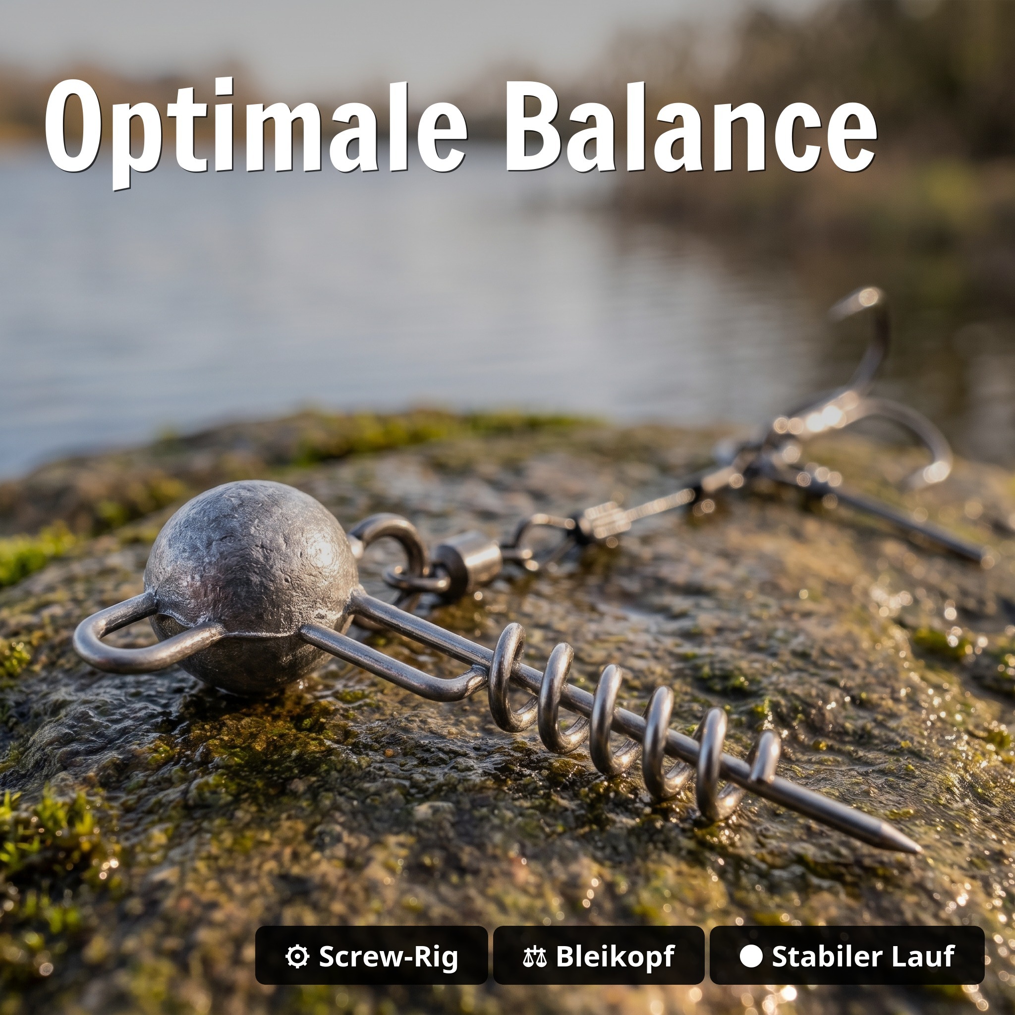 Zite Fishing Hecht-System Single Hook Natur 5g - ideal für Hechtköder 12-15 cm - Optimale Balance