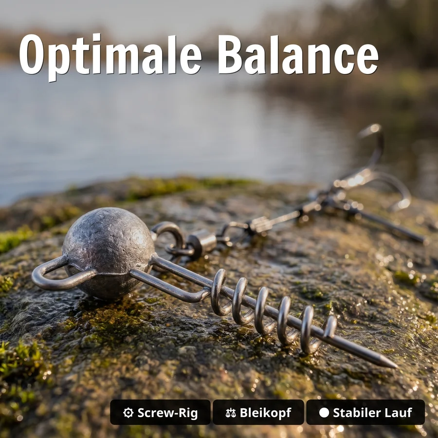 Zite Fishing Hecht-System Single Hook Natur 10g - ideal für Hechtköder 12-15 cm - Optimale Balance