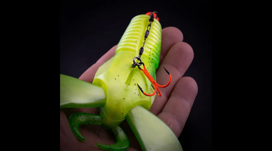 Zite Fishing Monster BAT Creature Bait Fire Pearl 18 cm 83 g Hechtköder 2 Stück - Großhecht-Magnet für Krautzonen