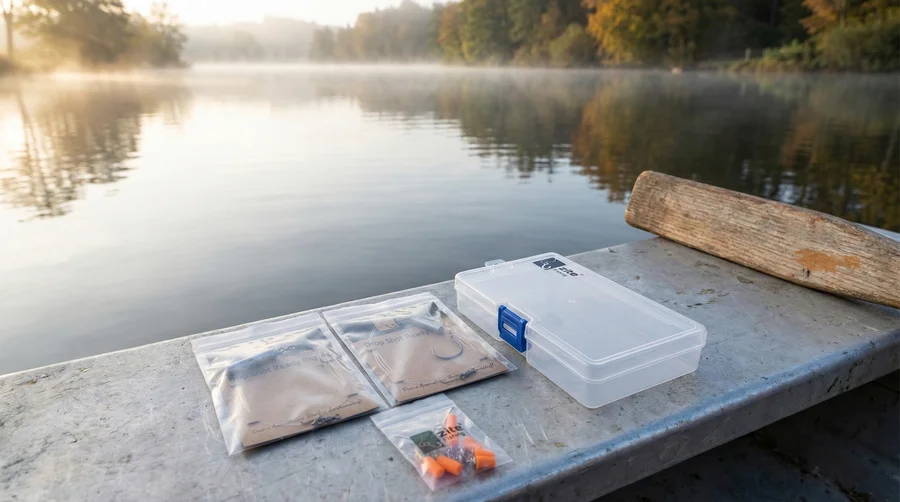 Zite Fishing Naturköder Dropshot Set – 2 Ready Rigs S & L mit Fluorocarbon-Vorfach für Barsch, Zander & Hecht - Vom Ufer bis zum Boot
