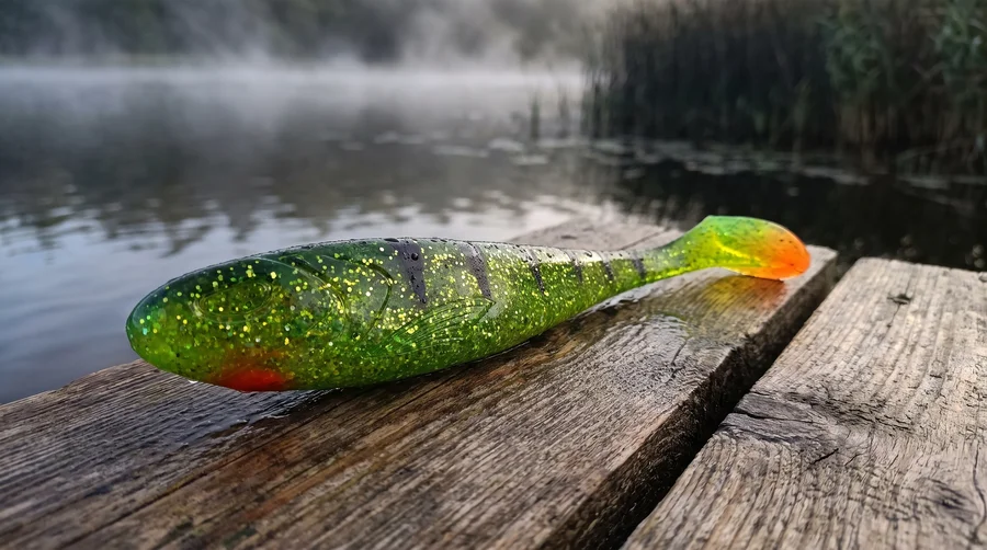 Zite Fishing XL Inzite Flanker Gummifisch Lightning Perch 23,5 cm - Großhecht Köder im 2er Pack - Detaillierte Übersicht