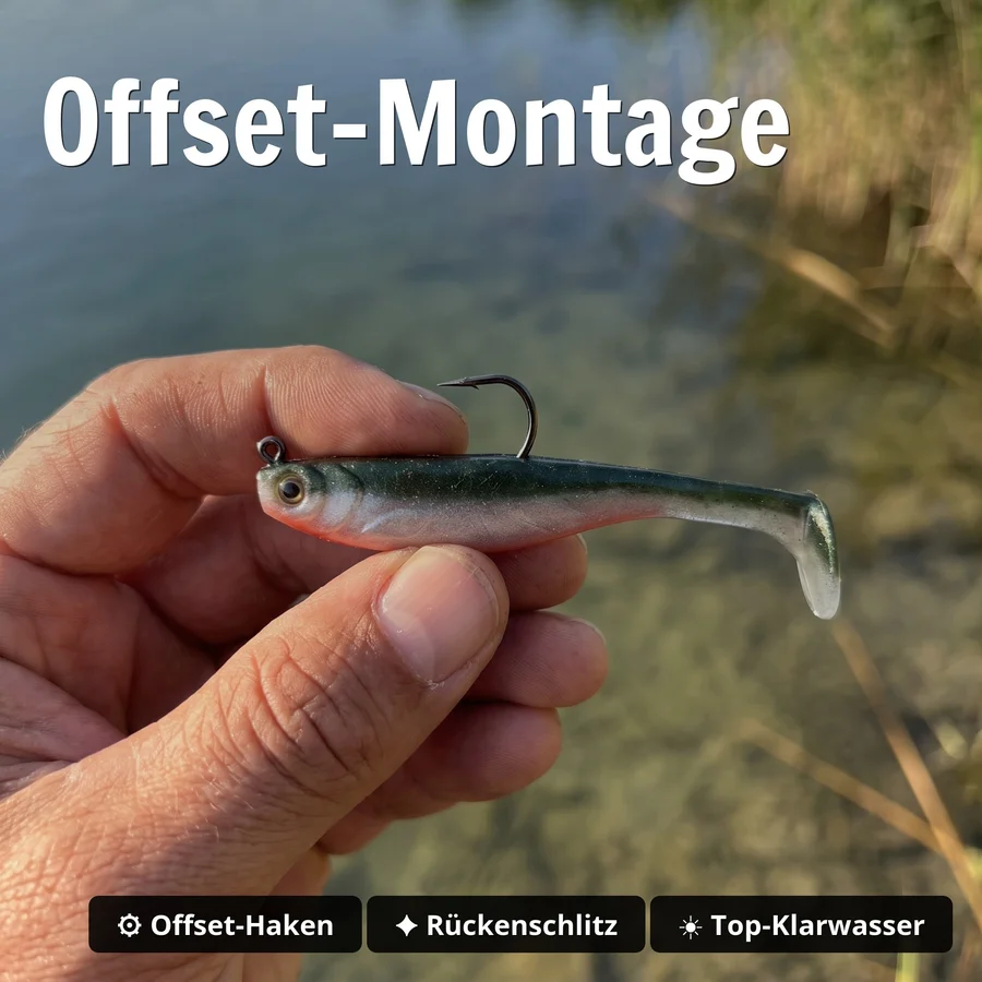 Zite Fishing Inzite Pershad Crystal Flame Gummiköder 8 cm – 7 Stück Softbait für Barsch - Offset-Montage
