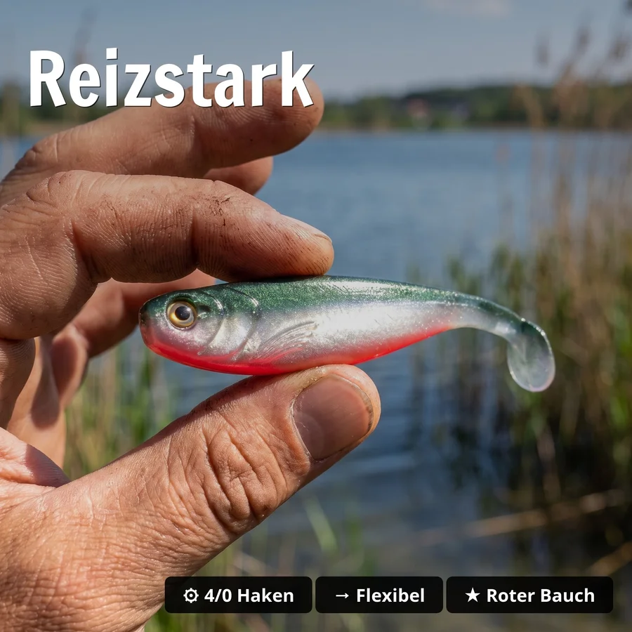 Zite Fishing Inzite Shad Crystal Flame 12 cm Gummifisch 5 Stück – Zander Angeln - Reizstark