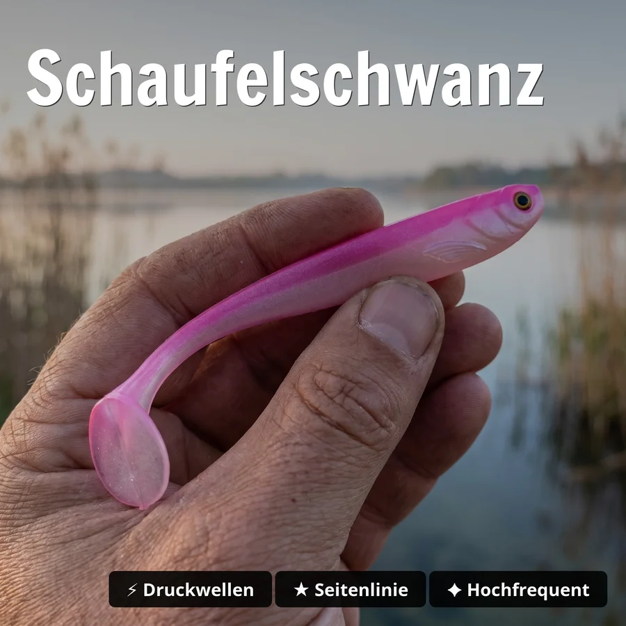 Zite Fishing Inzite Shad Pink Blush 12 cm 5 Stück – Gummifisch für Zander - Schaufelschwanz