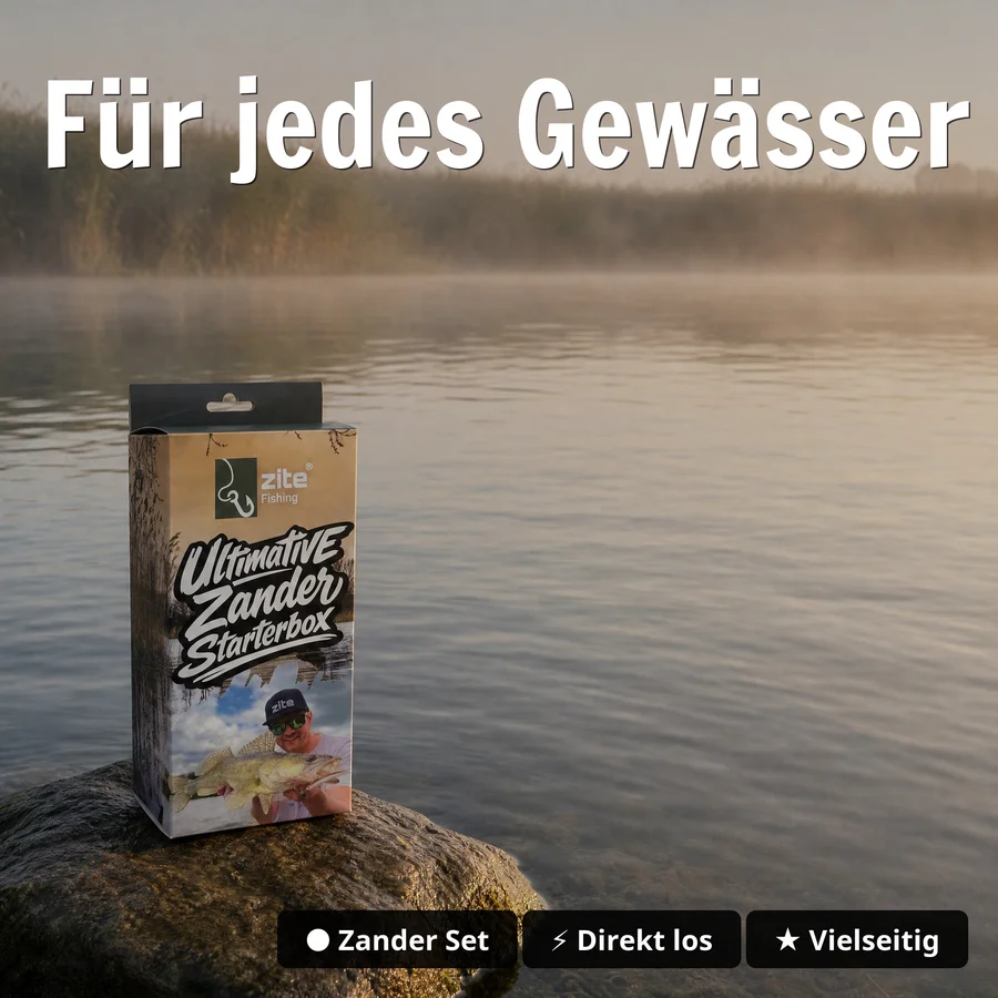 Zite Fishing Ultimative Starterbox Zander – Komplettset mit Gummiködern, Rigs & Jigs - Für jedes Gewässer