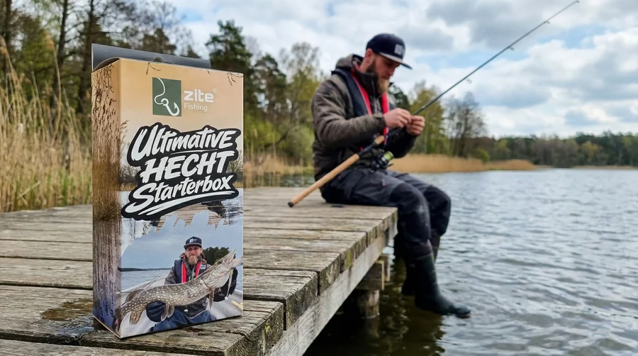 Zite Fishing Ultimative Starterbox Hecht – Komplettset Hecht Gummifisch Blinker Jigspinner - Bereit für Ufer und Boot