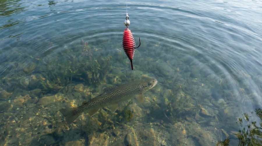 Zite Fishing Big Bug Starterset - 32 Gummiköder Käferimitate mit Premium Tungsten Pro Sharp Jighaken in Metallic #4 Fore - Vom Starterset zum Forellen-Magnet