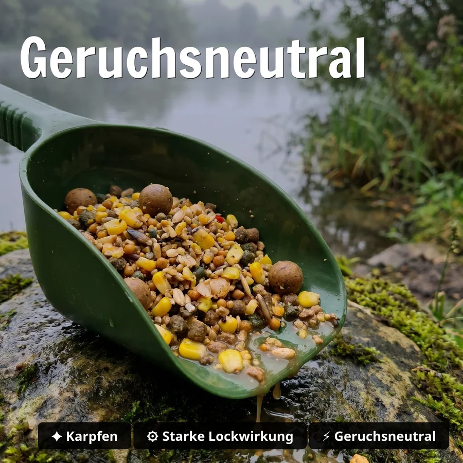 Zite Fishing Futterschaufel-Set – 2 Baiting Spoons mit perforierten Boden für Karpfenangeln - Geruchsneutral