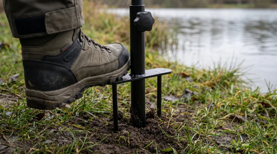 Zite Fishing Schirmstütze Deluxe – Metall Erdanker 3-Spieß-System für Angelschirme - Detaillierte Übersicht