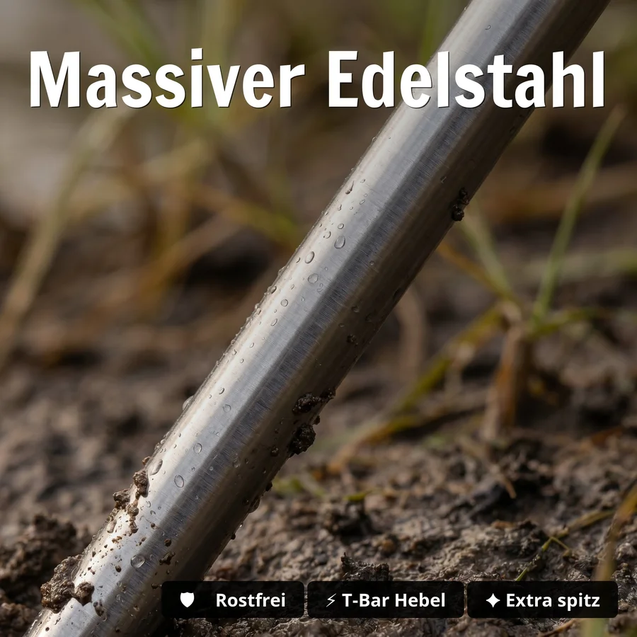 Zite Fishing Edelstahl Banksticks verstellbar 3er-Set – Teleskop Bankstick rostfrei für Bissanzeiger & Rutenauflage - Massiver Edelstahl