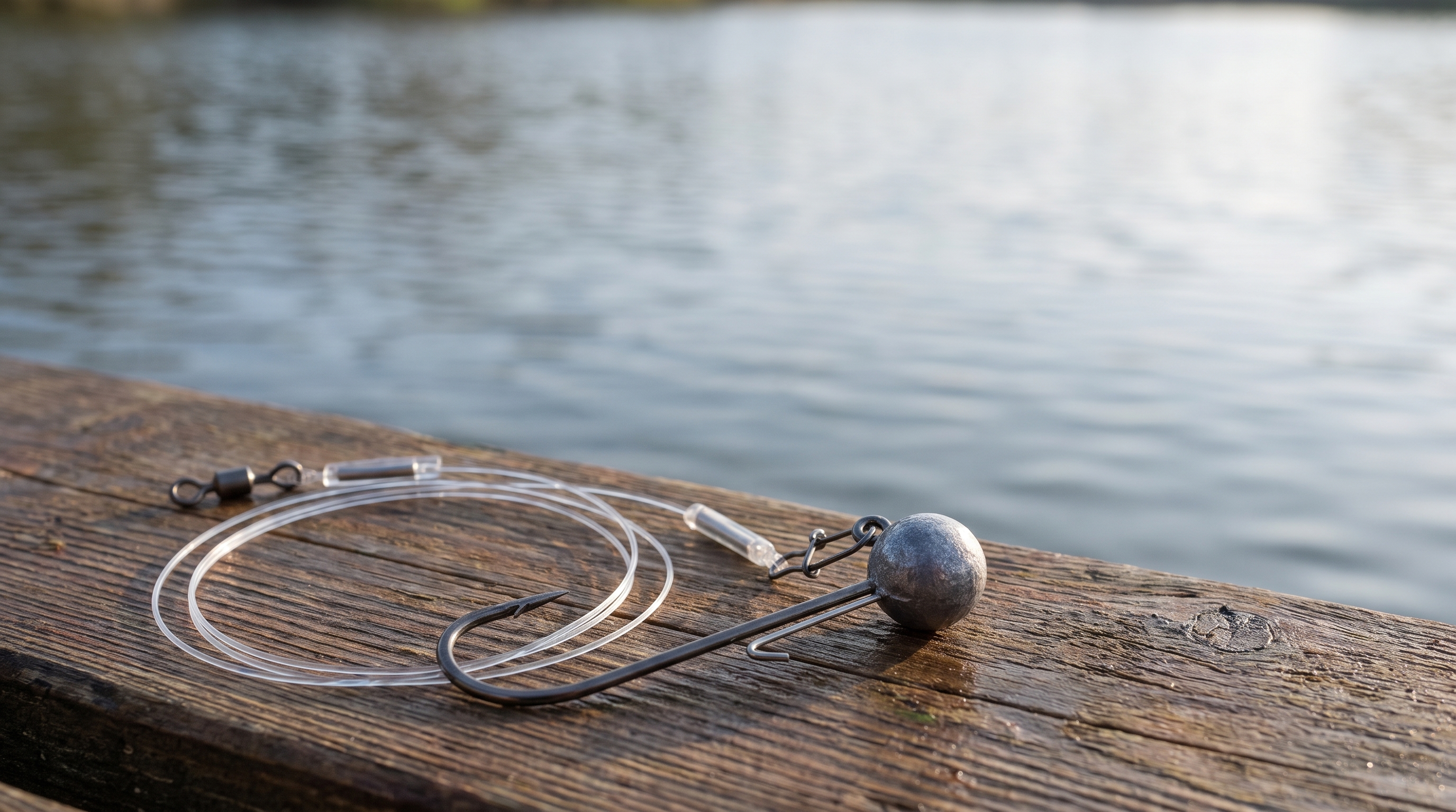 Zite Fishing Jighead 15 g Gr. 5/0 – Fertigmontage mit Fluorocarbon-Vorfach 0,35 mm 40 cm für Hecht & Zander - Detaillierte Übersicht