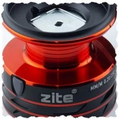 Spinning Reel Base 3000 Spinnrolle mit Frontbremse 5+1 2 Aluminiumspulen für Forelle & Barsch Spinnfischen - Rote Zusatzspule aus Aluminium