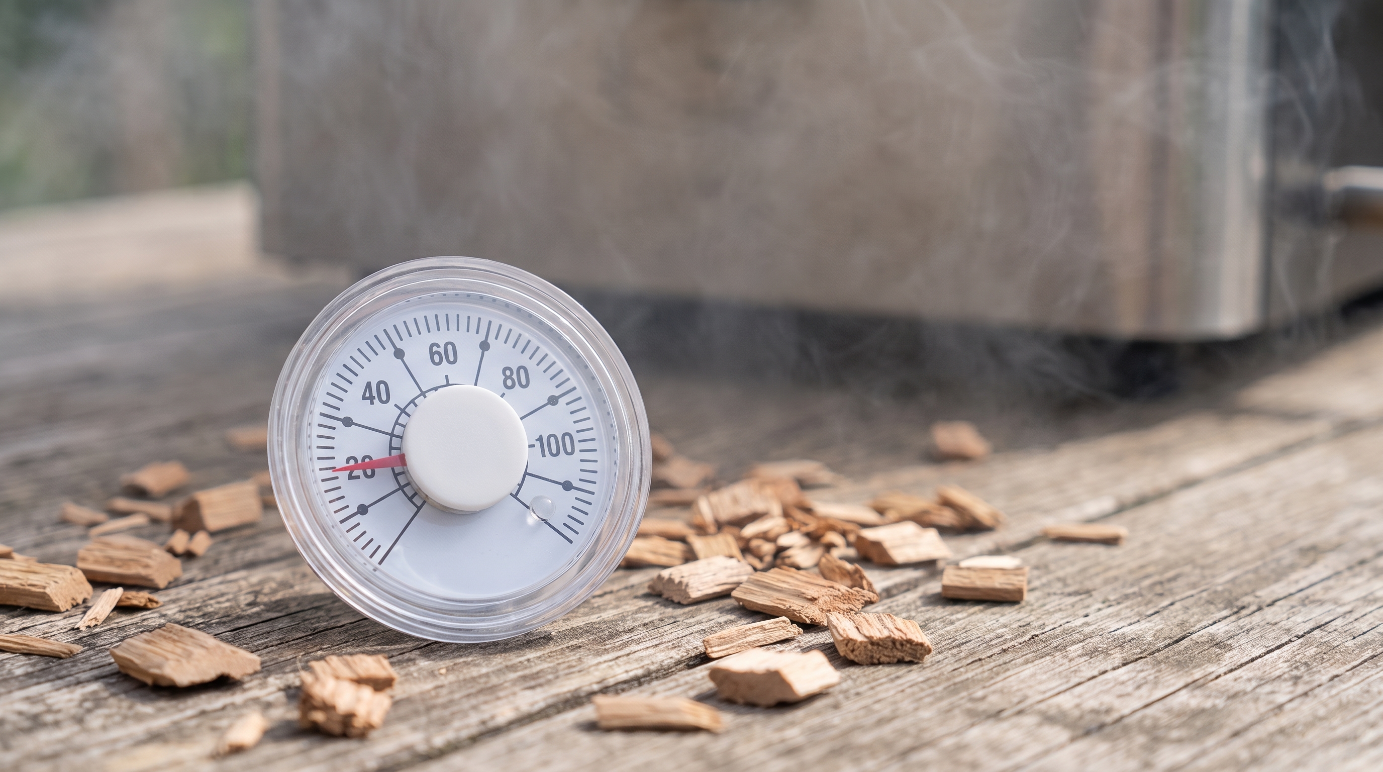 Zite Fishing Ersatzthermometer für Tischräucherofen - Analoge Anzeige von 20-100°C für Temperaturkontrolle beim Räuchern - Passt an deinen Räucherofen