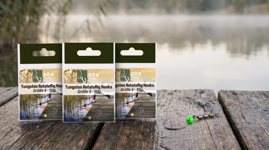 Zite Fishing Tungsten RotateRig Hooks Gr. 4 – 3er Set (15 Haken) für Forelle mit Tönnchenwirbel - Detaillierte Übersicht