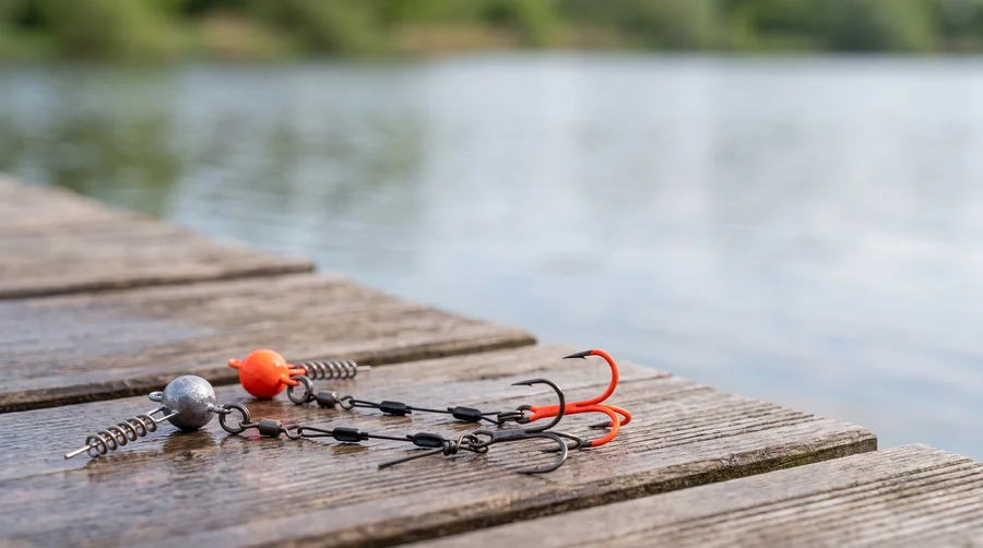 Zite Fishing Hechtsysteme mit Gummiköder Set – 2x Single Hook (UV & Natur) + 3x Balzer Shirasu Shad Albino 13cm - Für jede Gewässerlage