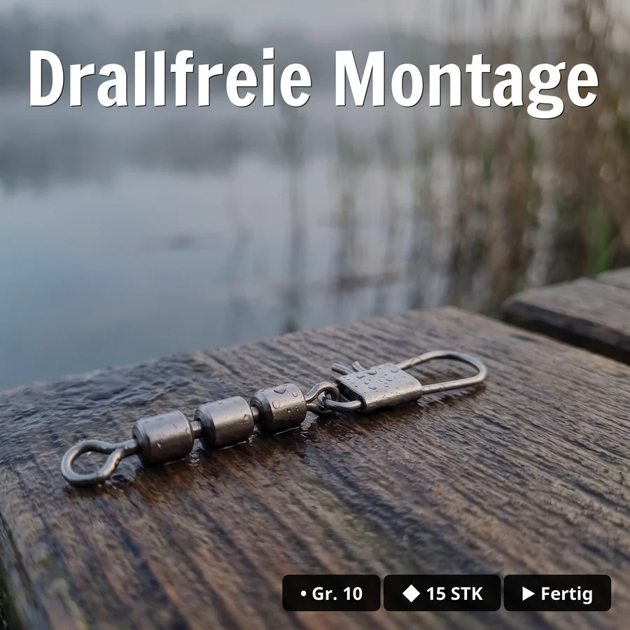 Zite Fishing Fixdrops Starterset - Komplettset für Forellenangeln mit Bleien, Haken, Wirbeln & Ködern - Drallfreie Montage
